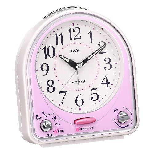 セイコー クロック 目覚まし時計 アナログ 31曲 メロディ アラーム PYXIS ピクシス ピンク NR435P SEIKO